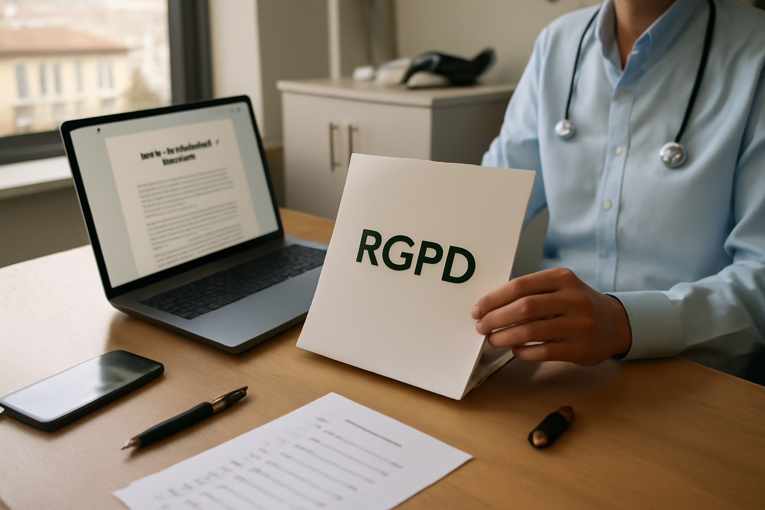 dpa : document RGPD et accord de traitement des données sur un bureau