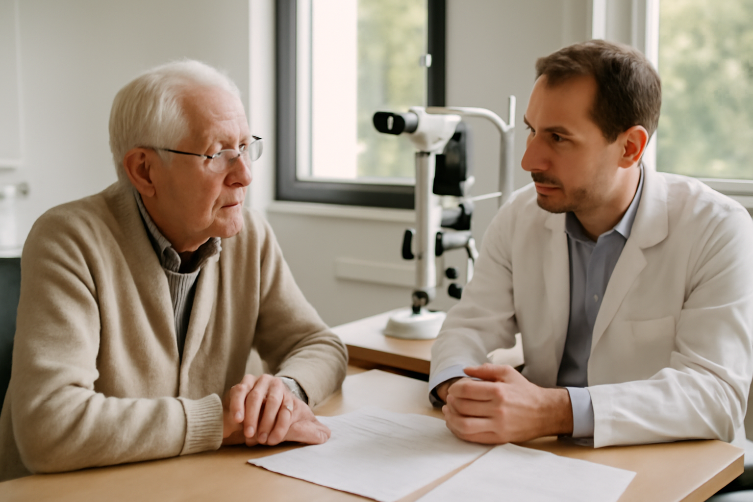 opération cataracte âge limite : consultation ophtalmologique avant chirurgie