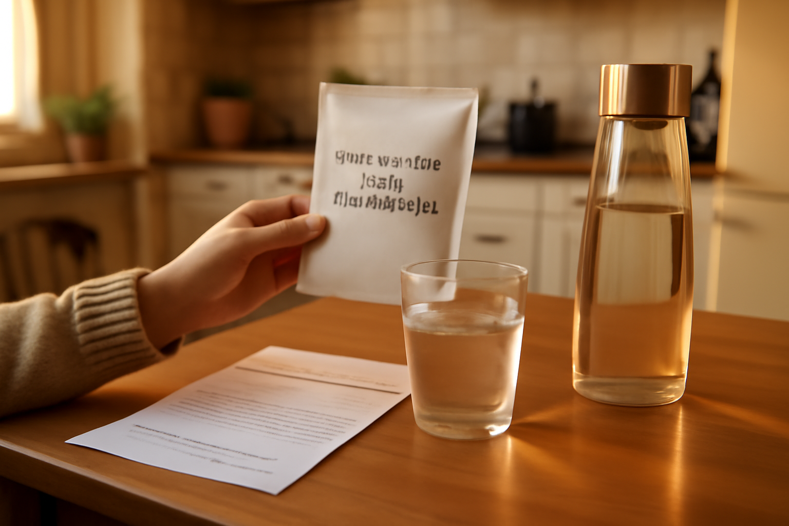 picoprep fait effet au bout de combien de temps : repères de timing avant coloscopie sur table de cuisine