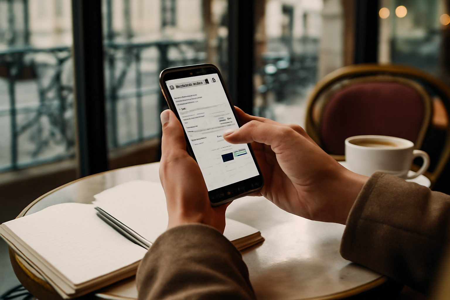 Prendre un rendez-vous radiographie paris sur une plateforme en ligne, écran téléphone et confirmation